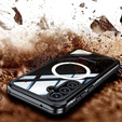 Carcasă pentru Samsung Galaxy S24+ Plus, Shockproof, cu folie pentru ecran, pentru MagSafe, negru