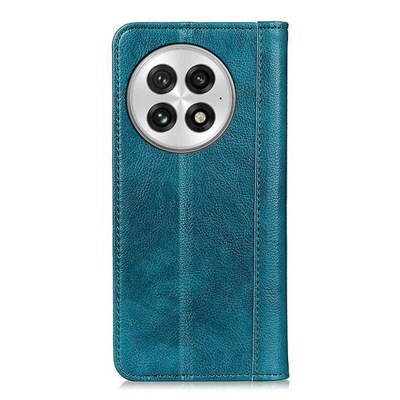 Husa cu clapetă pentru OnePlus 13, Split Leather, verde