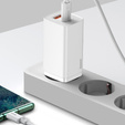 Baseus GaN2 Lite 65 W USB-C + USB-A încărcător de rețea, alb (UE)