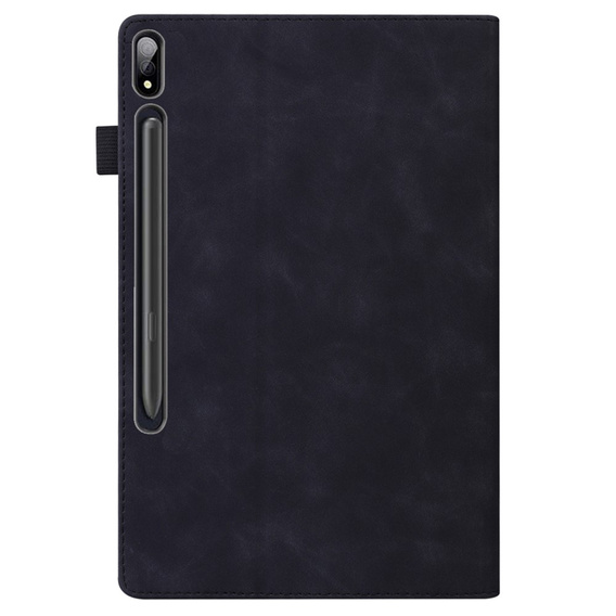 Husă pentru Samsung Galaxy Tab S10 FE+ Plus, Classic, cu spațiu pentru stylus, negru
