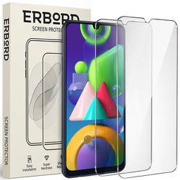 2x sticlă călită pentru Samsung Galaxy M21, ERBORD 9H Hard Glass pe ecran