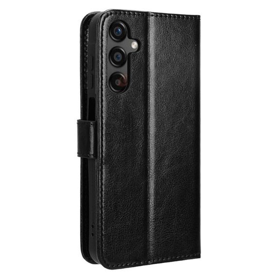 Cu clapetă pentru Samsung Galaxy A25 5G, Crazy Horse Wallet, negru