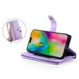 Cu clapetă pentru iPhone 16 Pro, Wallet Zipper Pocket, violet