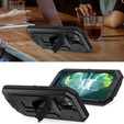 Husă pentru iPhone 13, R-JUST CamShield Slide, armată, negru