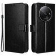 Cu clapetă pentru Xiaomi Redmi A3, Crazy Horse Wallet, negru