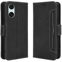 Cu clapetă pentru Sony Xperia 10 VI, Card Slot, negru