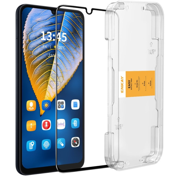 ENKAY sticlă călită ENKAY pentru Samsung Galaxy A16 4G/5G, negru