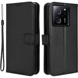 Husă flip pentru Xiaomi 13T / 13T Pro / Redmi K60 Ultra, Smart Magnet, negru