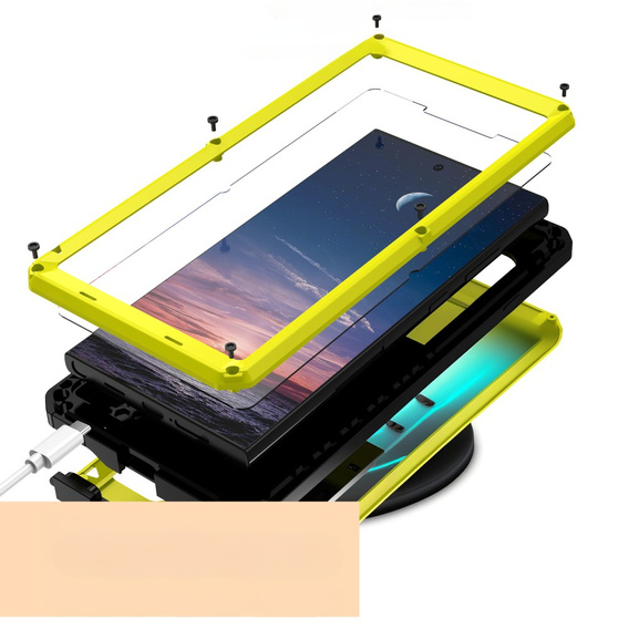 Husă blindată pentru Samsung Galaxy S25 Ultra, R-JUST, galben
