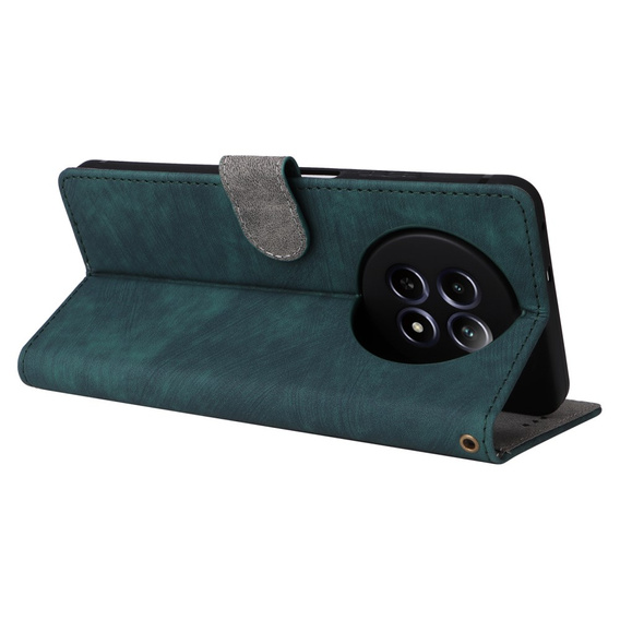Husă flip pentru Realme 12 5G, RFID Wallet, verde