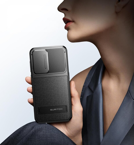 Husă pentru Samsung Galaxy A35 5G, Suritch Kickstand, negru