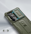 Husă blindată pentru Samsung Galaxy S25 Ultra, Dexnor Full Body (Two Frames), verde
