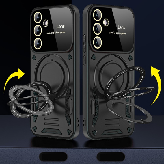 Husă blindată pentru Samsung Galaxy A55 5G, Magnetic Ring, negru