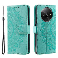 Cu clapetă pentru Xiaomi Redmi A3, Mandala, verde