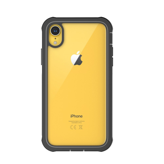 Carcasă pentru iPhone XR, Shockproof, cu folie, negru