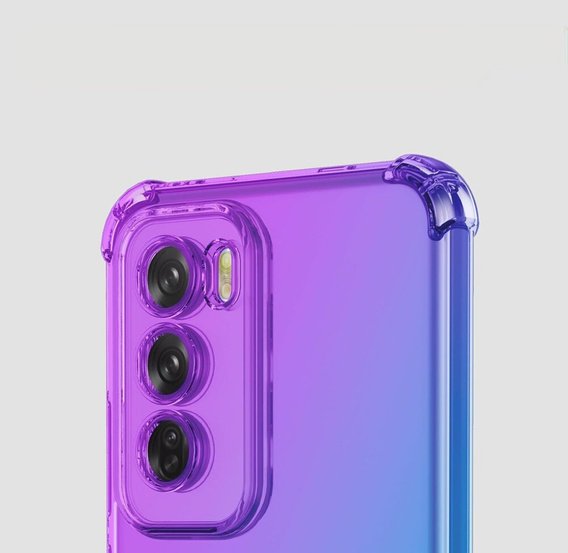 Husa pentru Oppo Reno 12 Pro, Gradient Dropproof, Violet / albastru