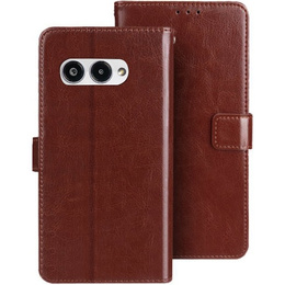 Cu clapetă pentru T Phone 3 5G, Crazy Horse Wallet, maro