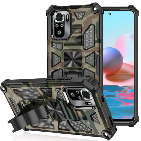 Huse pentru Xiaomi Redmi Note 10/ 10S, Armor Kickstand, verde