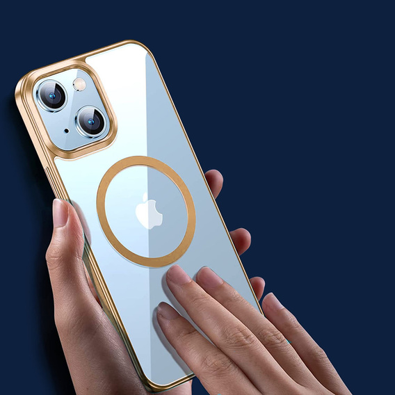 Huse pentru iPhone 14 Plus, ERBORD Hybrid MagSafe Case, de aur