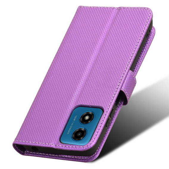 Cu clapetă pentru Motorola Moto G24 / G24 Power / G04, Wallet Smart Magnet, violet