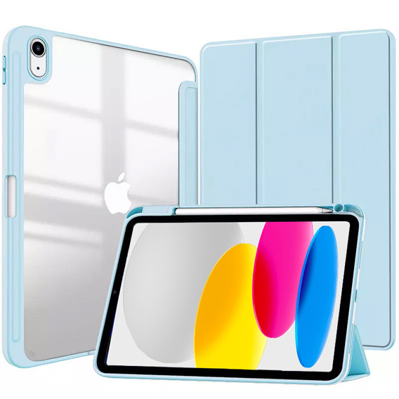 Husă pentru iPad 10.9 2022 10 Gen, Smartcase Hybrid, cu spațiu pentru stylus, albastru