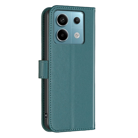 Husa cu clapetă pentru Xiaomi Redmi Note 13 Pro 4G, BINFEN Wallet, verde