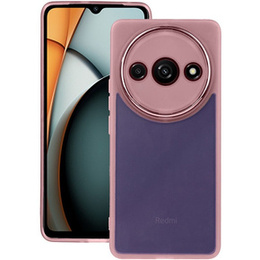 Husă din silicon pentru Xiaomi Redmi A3, cu protecție pentru cameră, transparent / roz