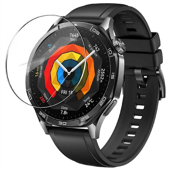2x ERBORD sticlă călită pentru Huawei Watch GT 5 46mm, cu cadru de montare