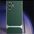 Huse pentru Samsung Galaxy S23 Ultra, GKK Woven Leather, verde
