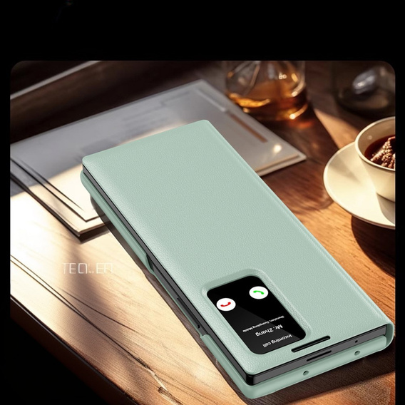 Husă cu clapetă pentru Samsung Z Fold5 5G, Smart View Wallet, verde