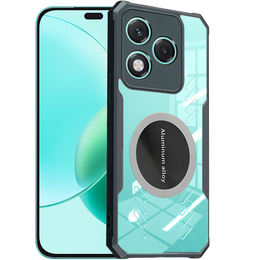 Carcasă pentru Honor 400 Lite, cu placă magnetică, transparent / negru