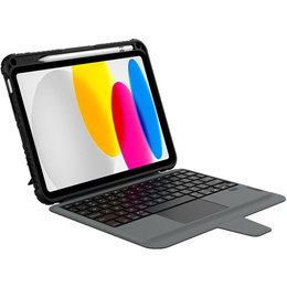 Carcasă + tastatură iPad 10.9 2022, NILLKIN Bumper Pen Slot, negru