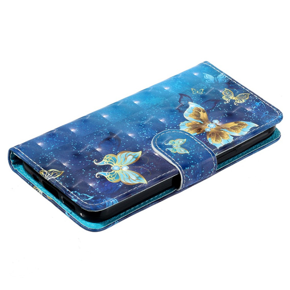 Cu clapetă pentru Samsung Galaxy A35 5G, Wallet, Butterflies albastru