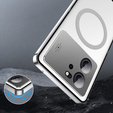 Carcasă de protecție pentru camera foto pentru Xiaomi 13T / 13T Pro, CamShield MagSafe, transparent / argintiu