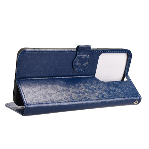 Husa cu clapetă pentru Motorola Moto G86 Power 5G, Wallet Rhombus, albastru