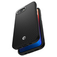 Carcasa Spigen pentru iPhone 16E, Enzo Aramid MagSafe, negru carbon + 9H Tempered Glass
