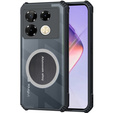 Carcasă pentru Infinix Note 40 Pro Plus, cu placă magnetică, transparent / negru