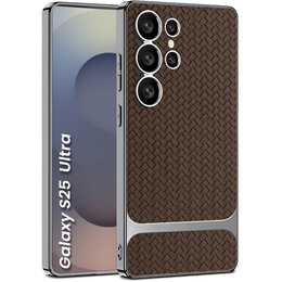 Huse pentru Samsung Galaxy S25 Ultra, GKK Woven Leather, cafea