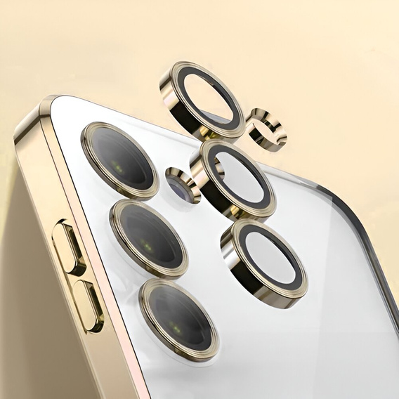 Husă pentru Samsung Galaxy A15 4G/5G, Electro MagSafe, de aur + Sticlă pentru ecran