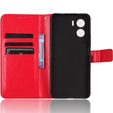 Cu clapetă pentru Honor 90 Lite 5G, Crazy Horse Wallet, roșu
