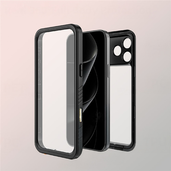 Husă pentru iPhone 17 Pro Max, IP68 rezistentă la apă Redpepper, negru