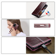 Carcasă flip CASEME pentru Samsung Galaxy Note 20 Ultra, Waxy Textured, roșu