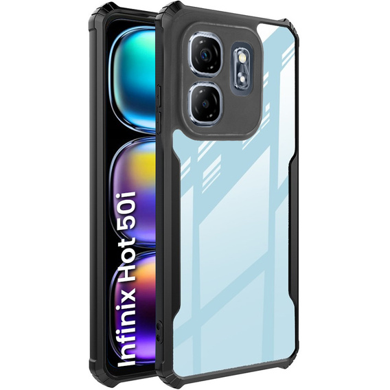 Huse pentru Infinix Hot 50i 4G, AntiDrop Hybrid, negru
