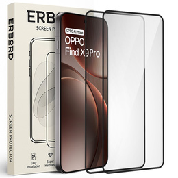 2x sticlă temperată ERBORD 3D pentru Oppo Find X9 Pro