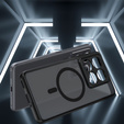 Husă pentru Xiaomi 14T Pro, pentru MagSafe, ERBORD Matt Case, negru + sticlă pentru ecran