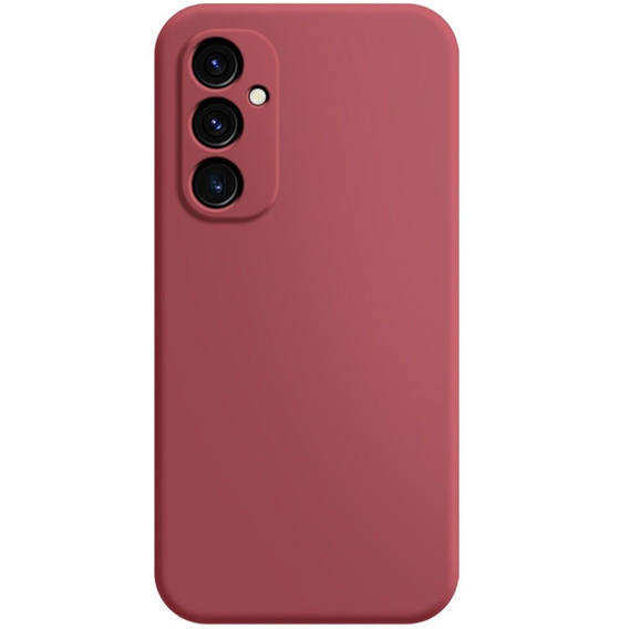 Carcasa pentru Samsung Galaxy A25, Silicone Lite, roșu + sticlă 9H