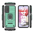 Husă pentru Samsung Galaxy M34, KickStand Camera Lens, verde