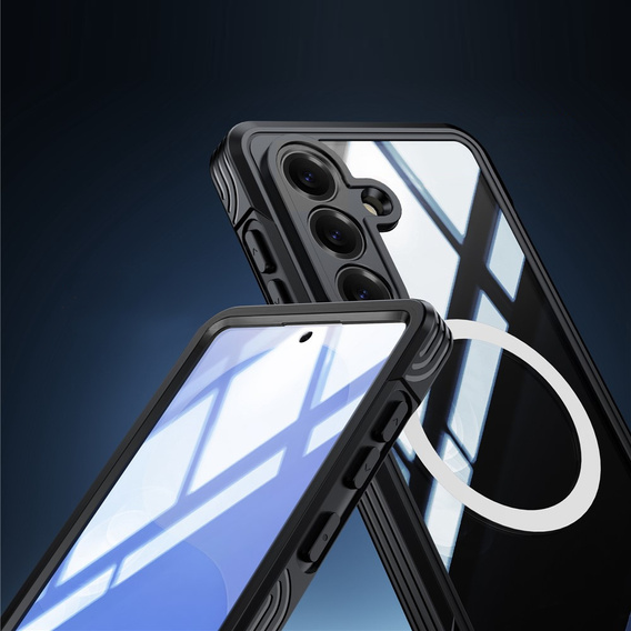 Husă rezistentă la șocuri cu sticlă, pentru MagSafe pentru Samsung Galaxy S26, negru