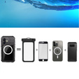 Carcasă impermeabilă IP68 pentru iPhone 16, SHELLBOX MagSafe, negru