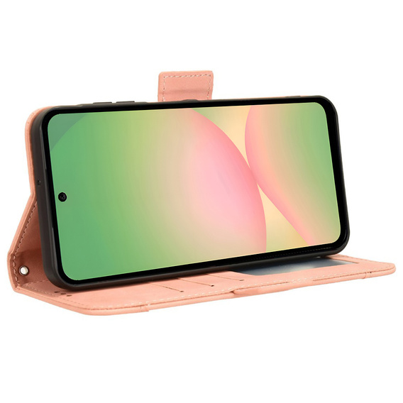 Cu clapetă pentru Samsung Galaxy A56, Card Slot, roz